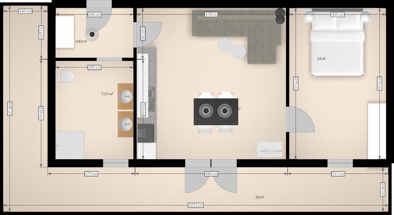 באד קליניקירשהיים Rmg Roses Apartments מראה חיצוני תמונה